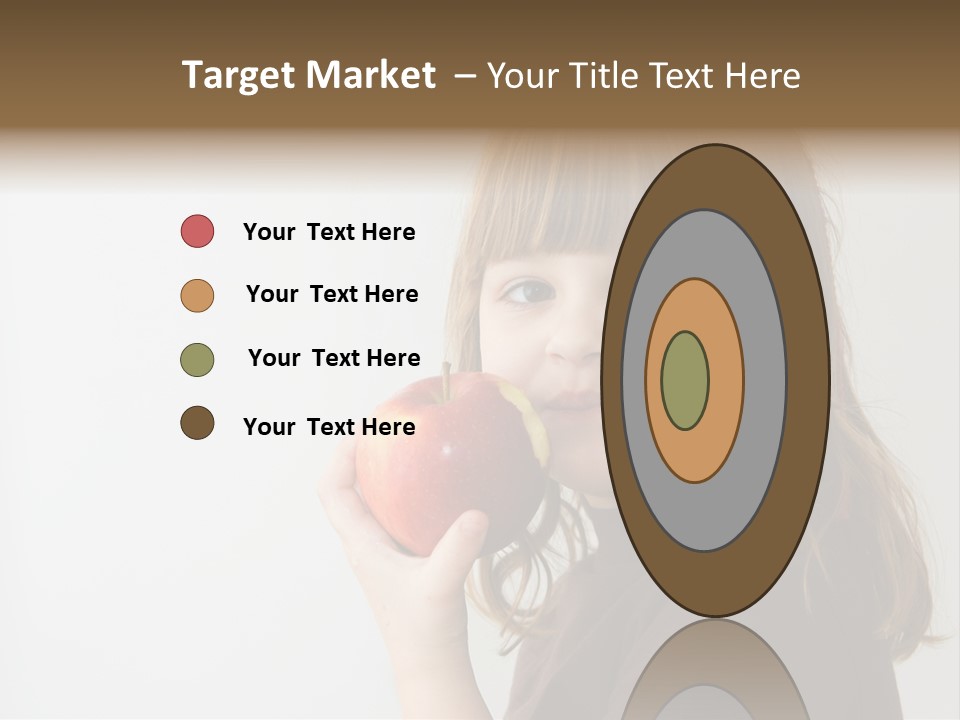 A Little Girl Holding An Apple In Her Hand PowerPoint Template