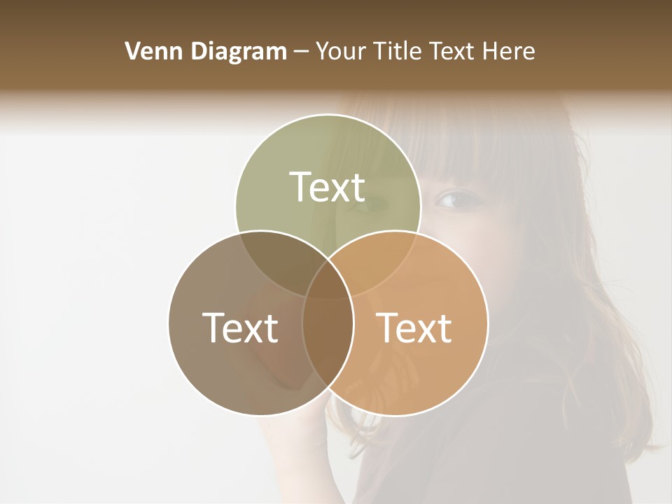 A Little Girl Holding An Apple In Her Hand PowerPoint Template