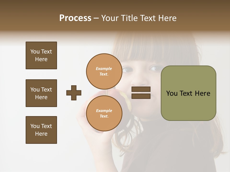 A Little Girl Holding An Apple In Her Hand PowerPoint Template