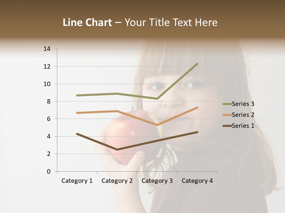 A Little Girl Holding An Apple In Her Hand PowerPoint Template