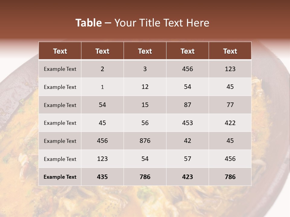 Bahia Stew Meal PowerPoint Template