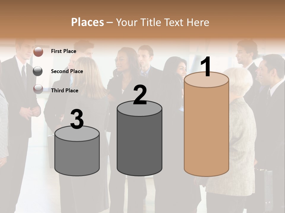 Lobby Group Caucasian PowerPoint Template