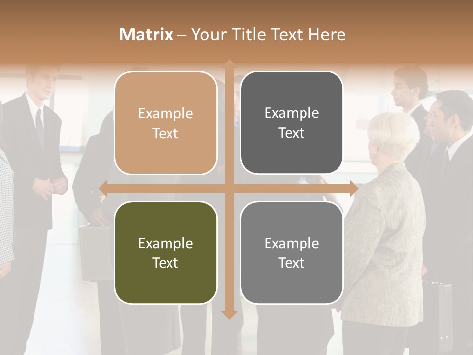 Lobby Group Caucasian PowerPoint Template