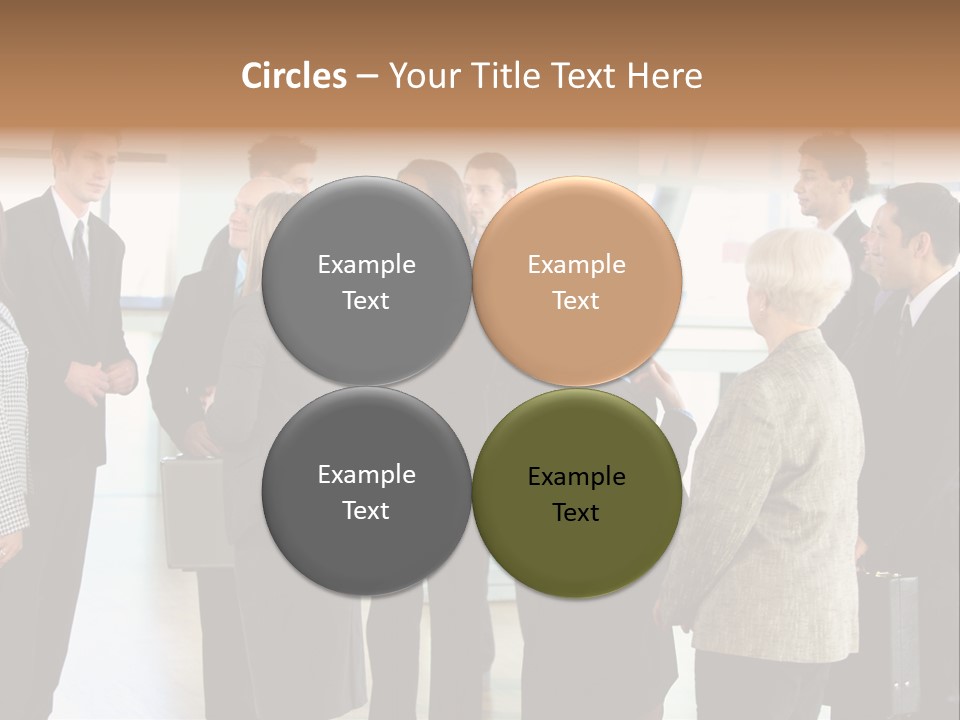 Lobby Group Caucasian PowerPoint Template