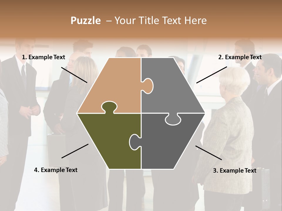 Lobby Group Caucasian PowerPoint Template