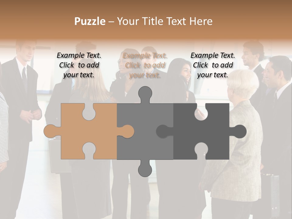 Lobby Group Caucasian PowerPoint Template