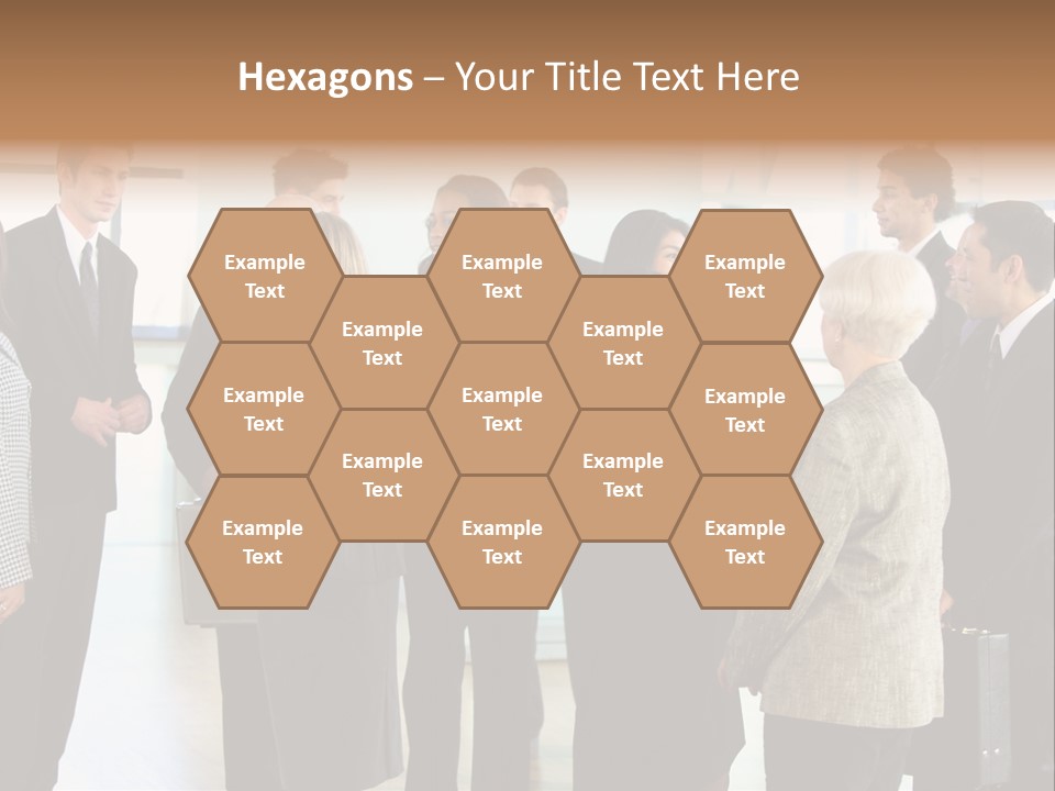 Lobby Group Caucasian PowerPoint Template