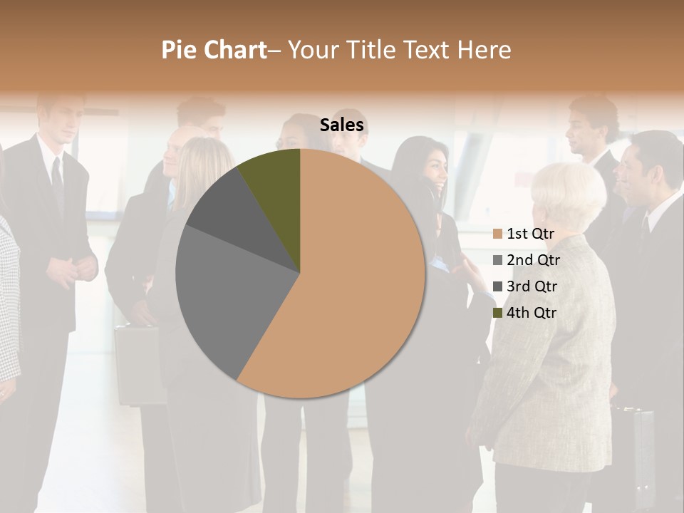 Lobby Group Caucasian PowerPoint Template