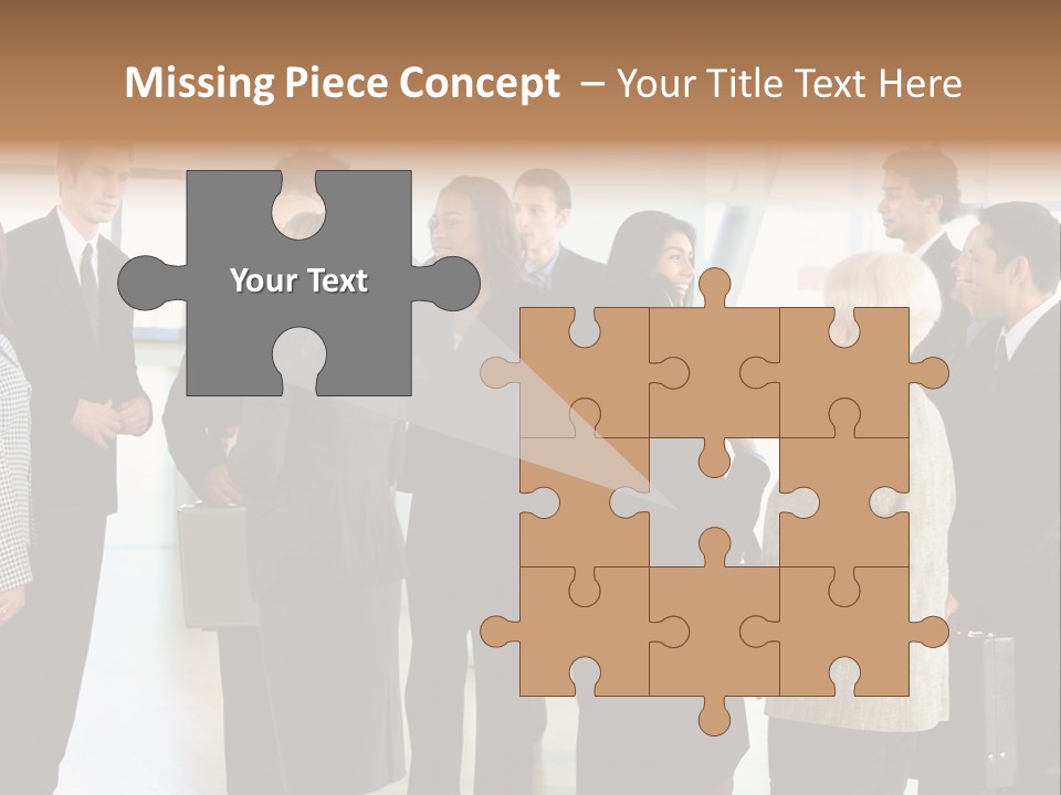 Lobby Group Caucasian PowerPoint Template