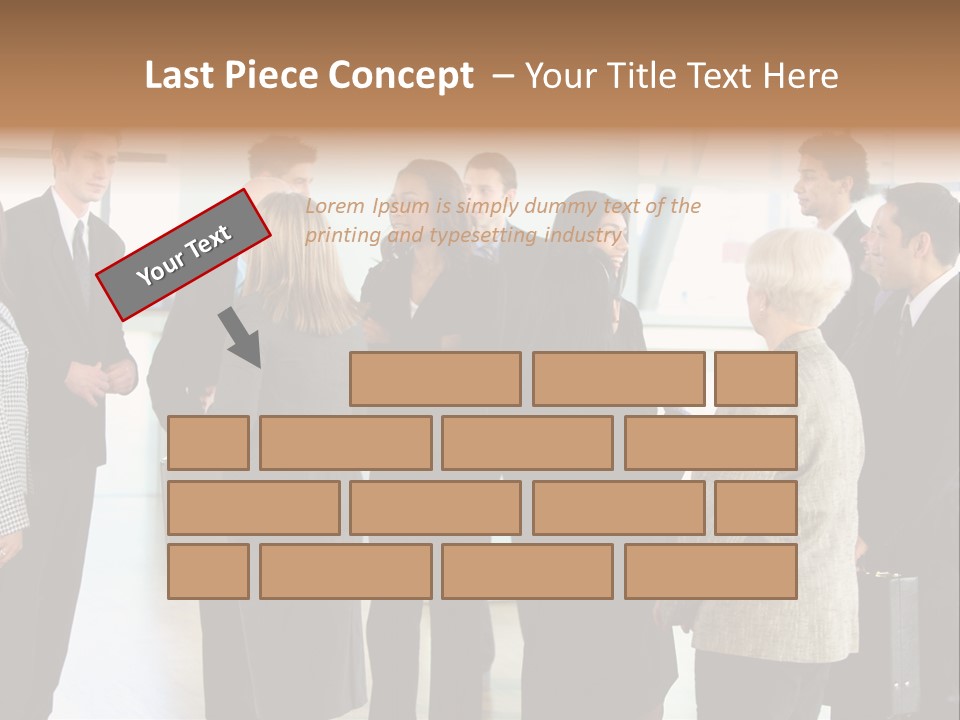 Lobby Group Caucasian PowerPoint Template