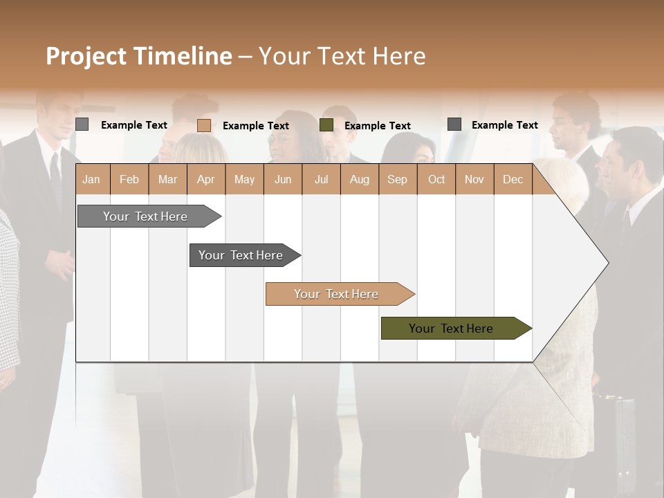 Lobby Group Caucasian PowerPoint Template