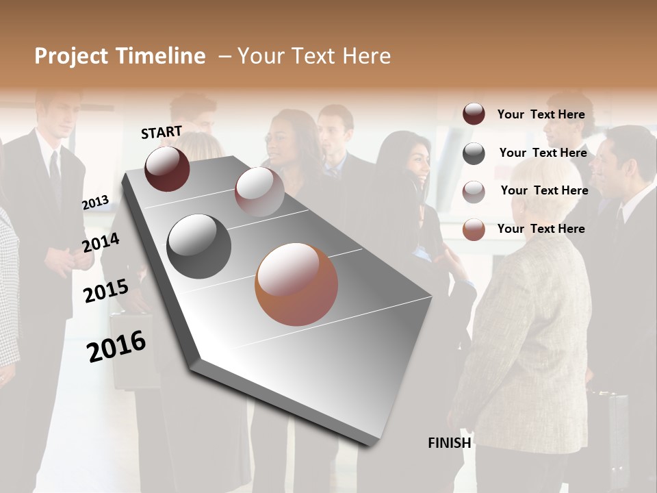 Lobby Group Caucasian PowerPoint Template