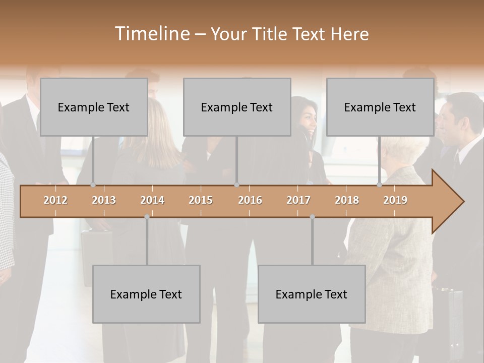 Lobby Group Caucasian PowerPoint Template