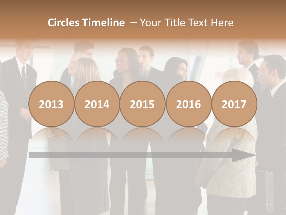 Lobby Group Caucasian PowerPoint Template