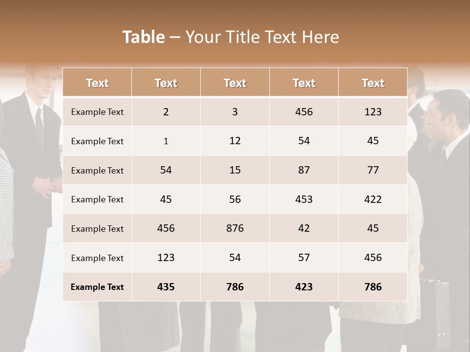 Lobby Group Caucasian PowerPoint Template