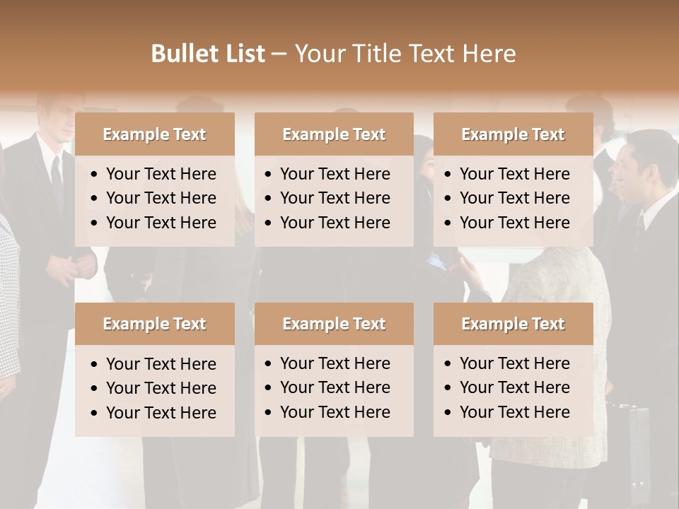 Lobby Group Caucasian PowerPoint Template