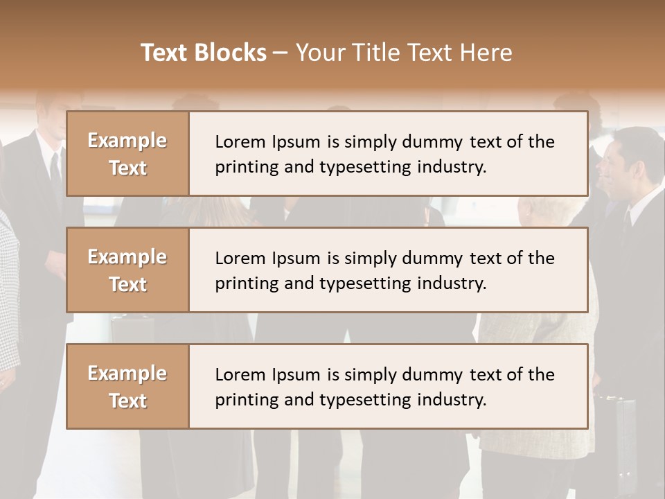 Lobby Group Caucasian PowerPoint Template
