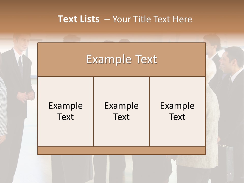 Lobby Group Caucasian PowerPoint Template