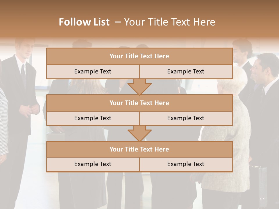 Lobby Group Caucasian PowerPoint Template