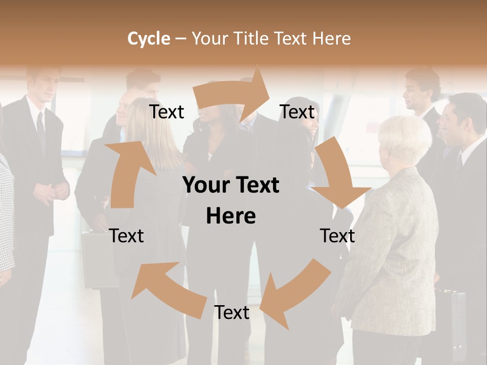 Lobby Group Caucasian PowerPoint Template