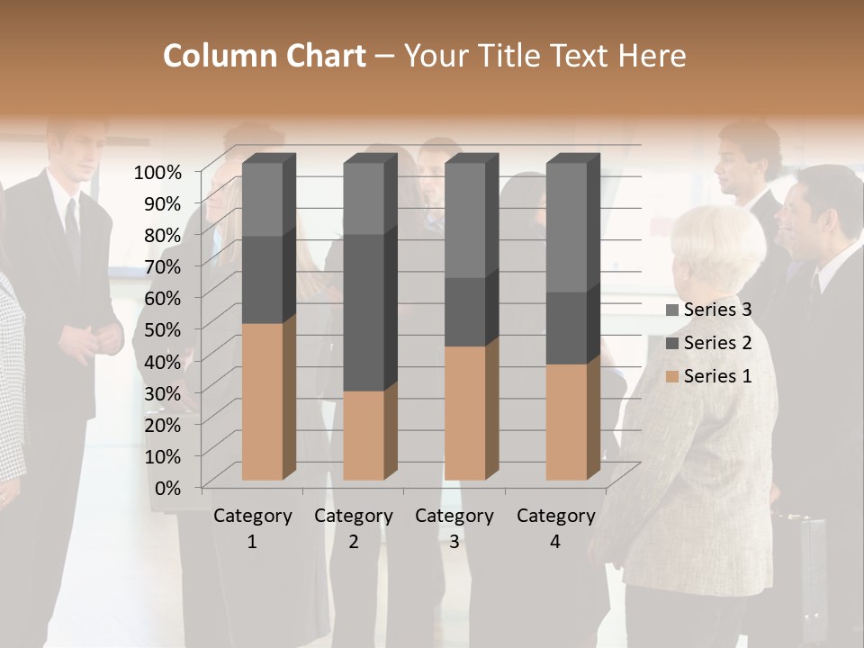 Lobby Group Caucasian PowerPoint Template