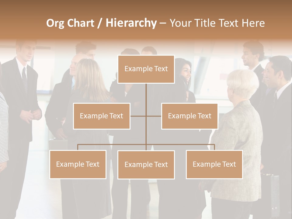 Lobby Group Caucasian PowerPoint Template