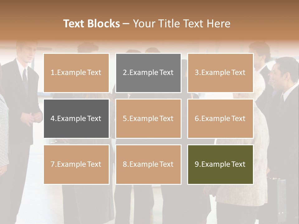 Lobby Group Caucasian PowerPoint Template