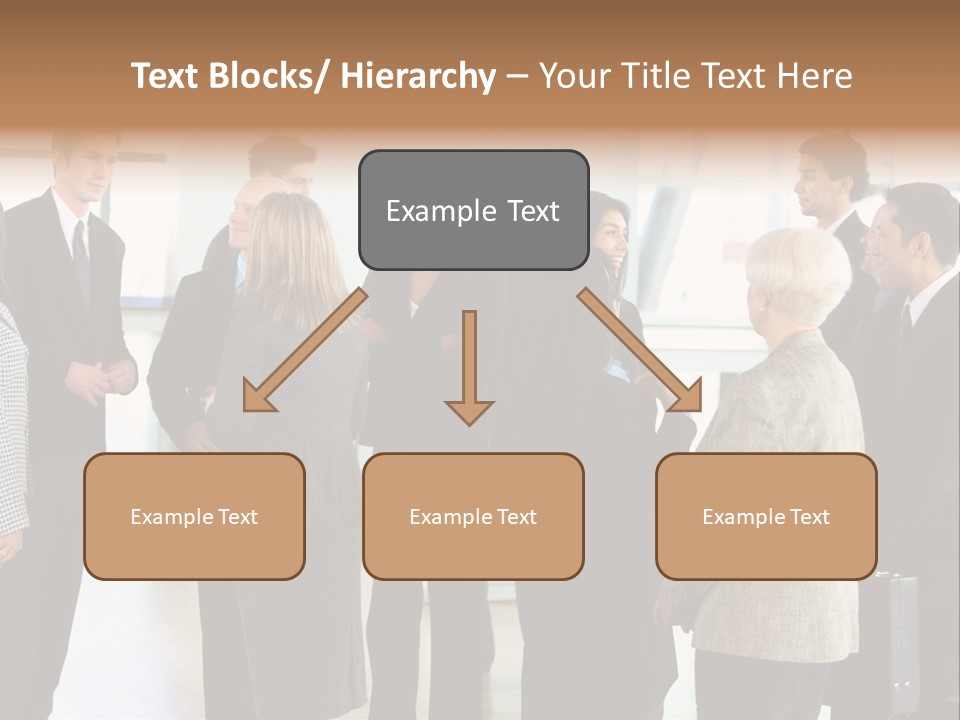 Lobby Group Caucasian PowerPoint Template