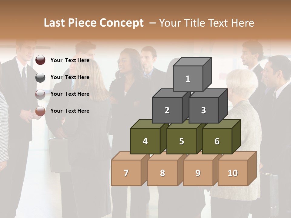 Lobby Group Caucasian PowerPoint Template