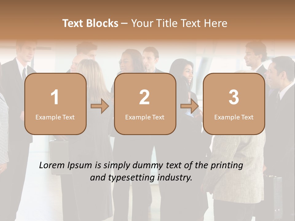 Lobby Group Caucasian PowerPoint Template
