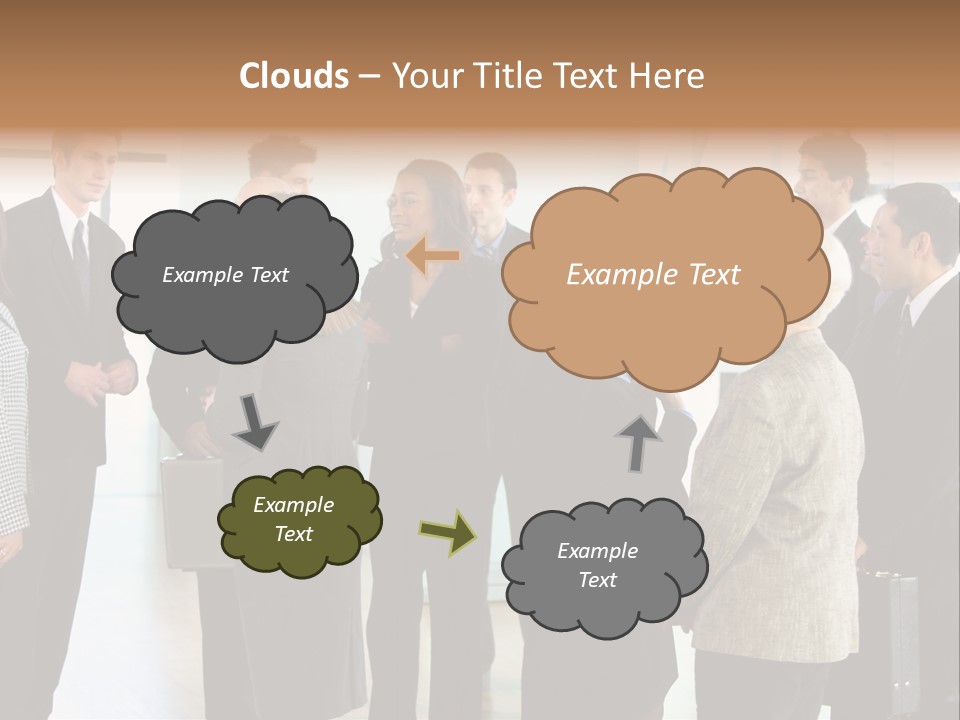 Lobby Group Caucasian PowerPoint Template