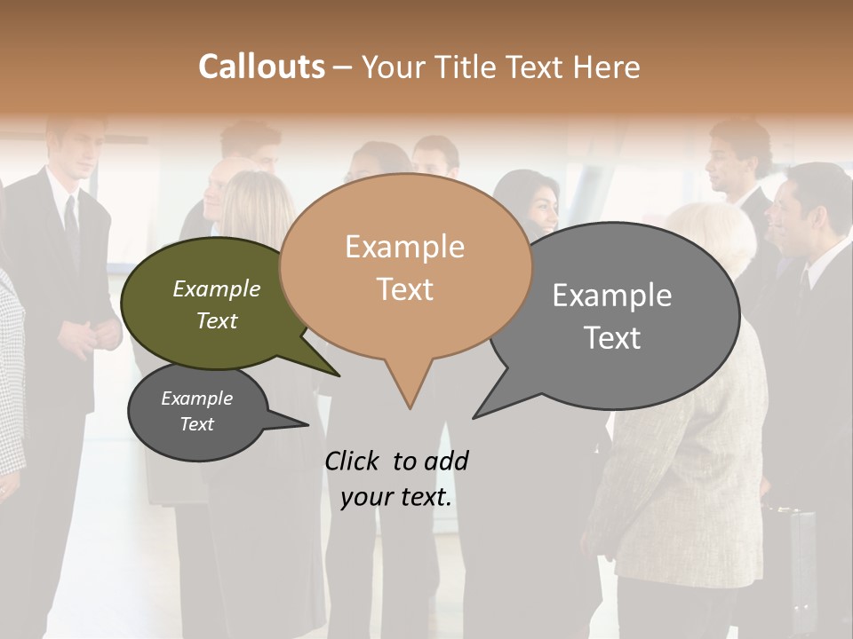 Lobby Group Caucasian PowerPoint Template