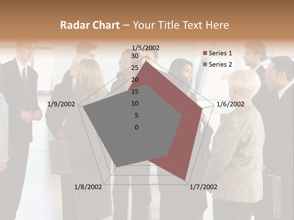 Lobby Group Caucasian PowerPoint Template