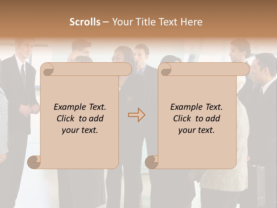 Lobby Group Caucasian PowerPoint Template