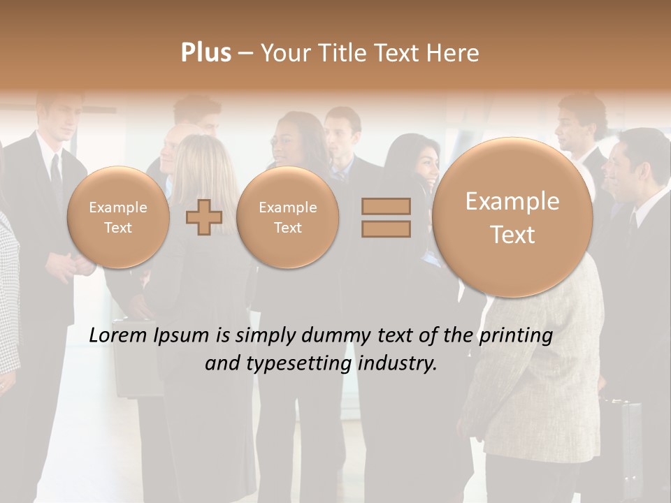 Lobby Group Caucasian PowerPoint Template