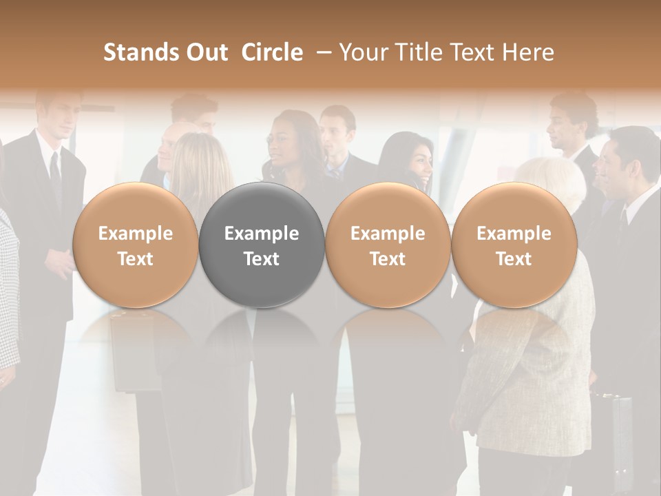 Lobby Group Caucasian PowerPoint Template