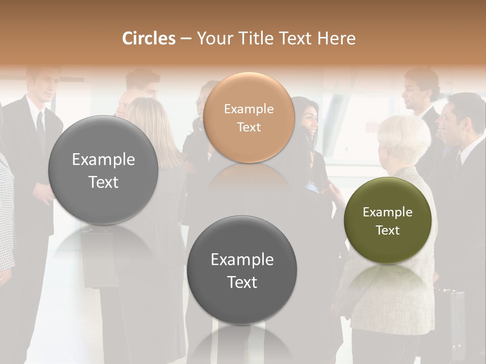 Lobby Group Caucasian PowerPoint Template