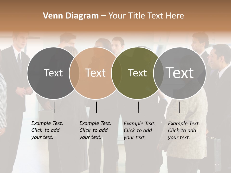 Lobby Group Caucasian PowerPoint Template