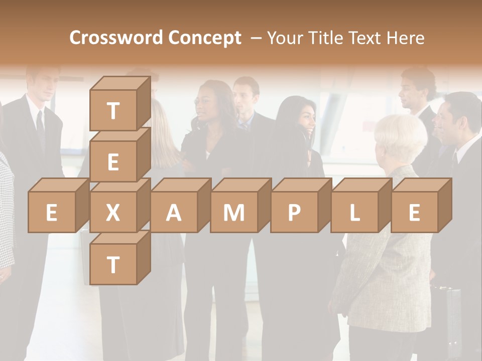 Lobby Group Caucasian PowerPoint Template