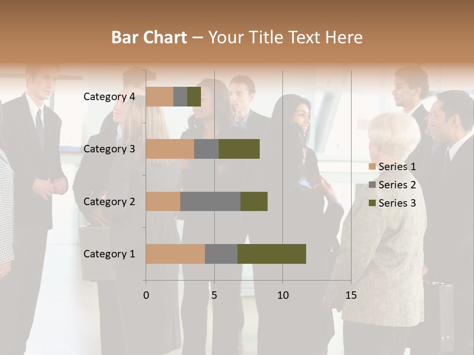 Lobby Group Caucasian PowerPoint Template