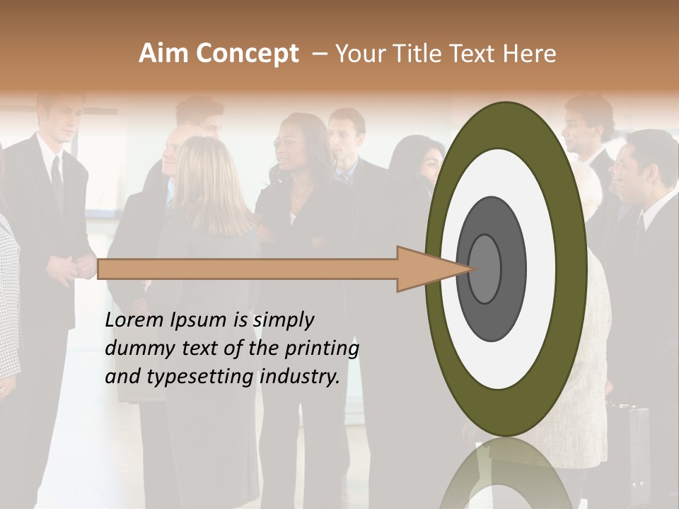 Lobby Group Caucasian PowerPoint Template