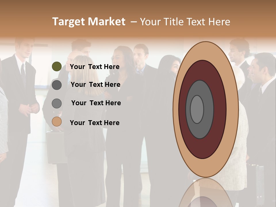 Lobby Group Caucasian PowerPoint Template