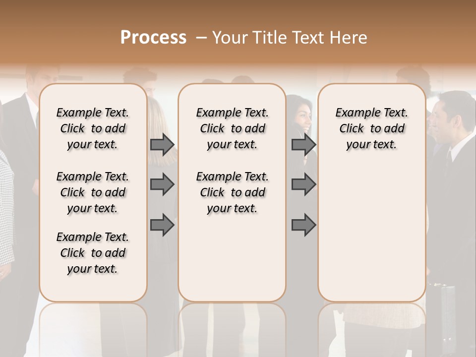 Lobby Group Caucasian PowerPoint Template