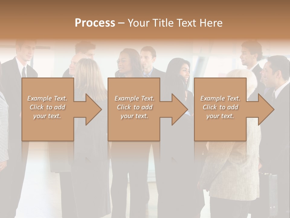 Lobby Group Caucasian PowerPoint Template