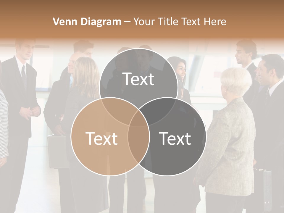 Lobby Group Caucasian PowerPoint Template
