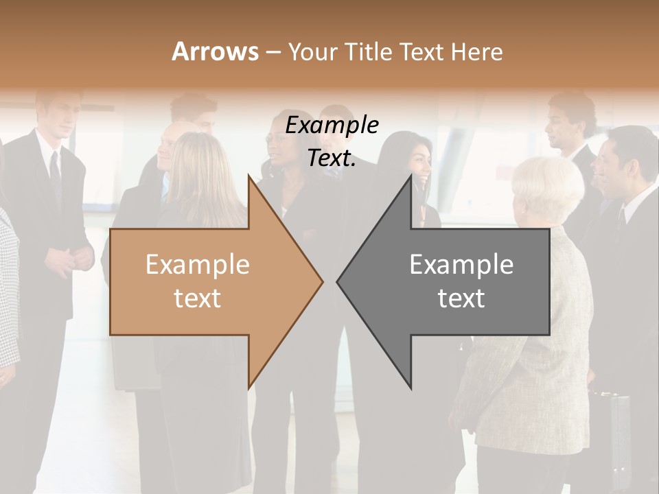 Lobby Group Caucasian PowerPoint Template