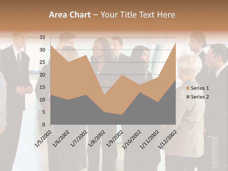 Lobby Group Caucasian PowerPoint Template