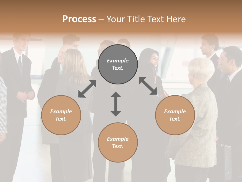Lobby Group Caucasian PowerPoint Template