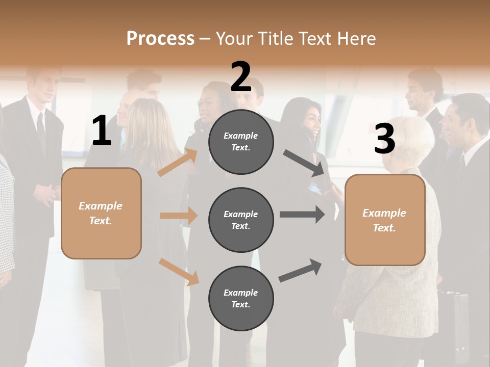 Lobby Group Caucasian PowerPoint Template