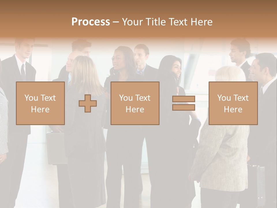 Lobby Group Caucasian PowerPoint Template